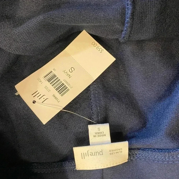 Pure Jill prima cotton slim leg cropped pant navy blue - Picture 4 of 4
